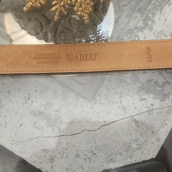 Ariat Men's Western Black Leather Belt 30 31 32 33 34 - Picture 8 of 11